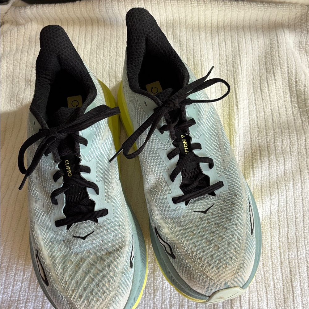 HOKA CLIFTON 9 Sneakers/Running Shoes Blue Lace Up